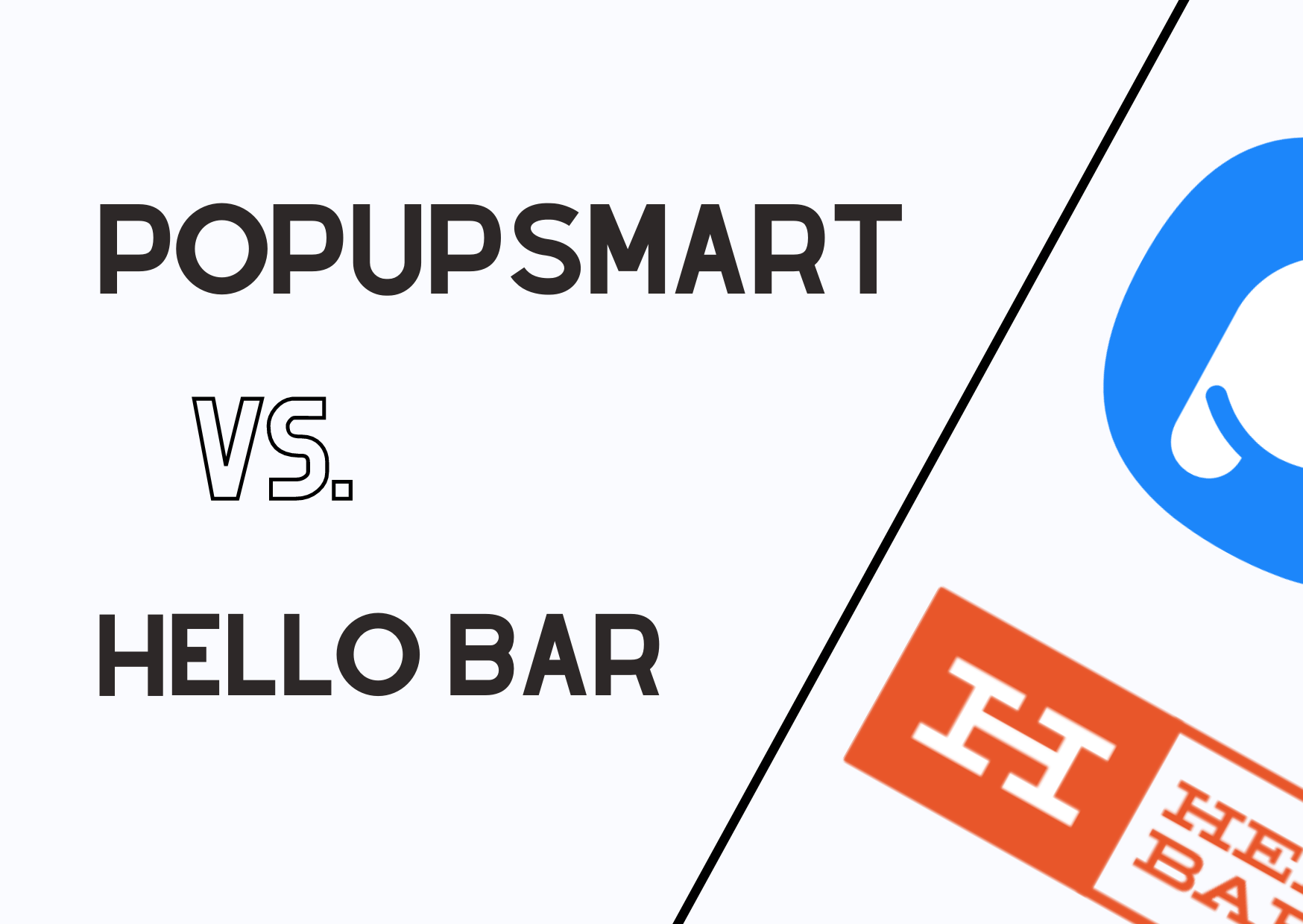 the comparison of Popupsmart and Hello Bar title