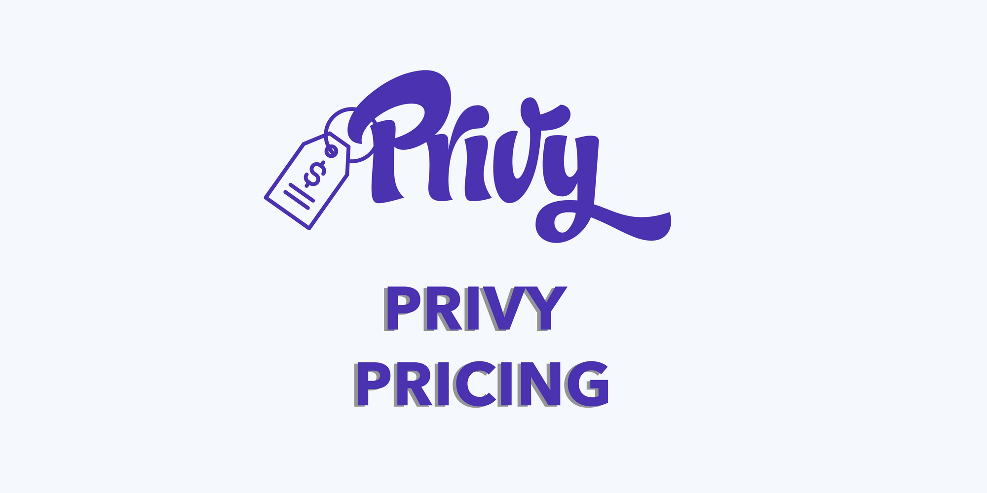 Privy icon with price icon to emphasize the pricing plans on blue background