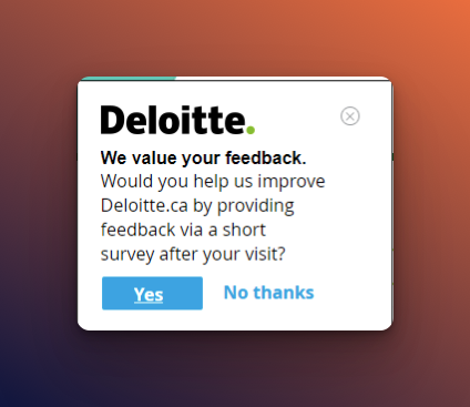 Feedback & Survey popup of Wisepops on dark red background