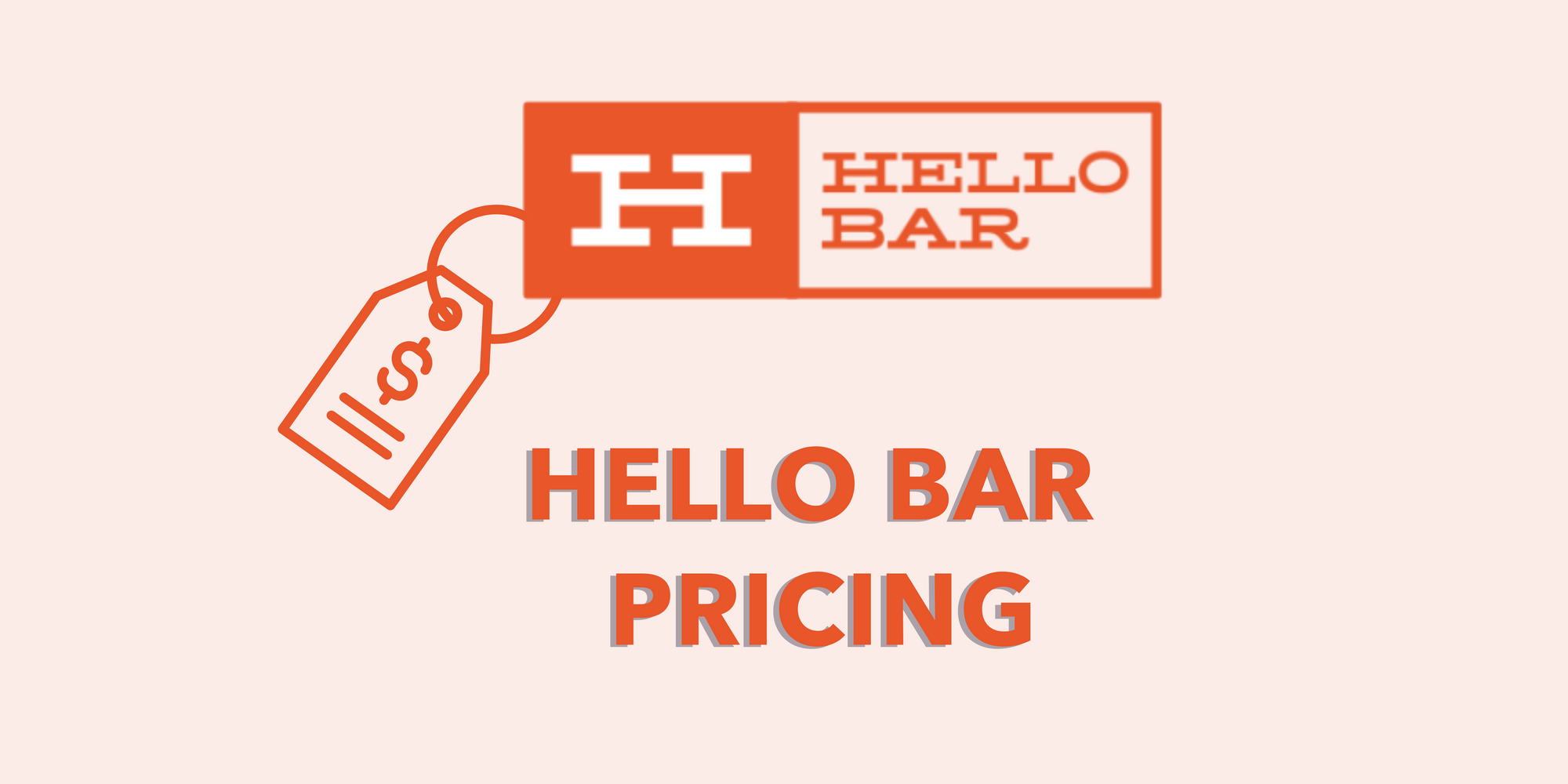 Hello Bar icon with price icon to emphasize the pricing plans on red background
