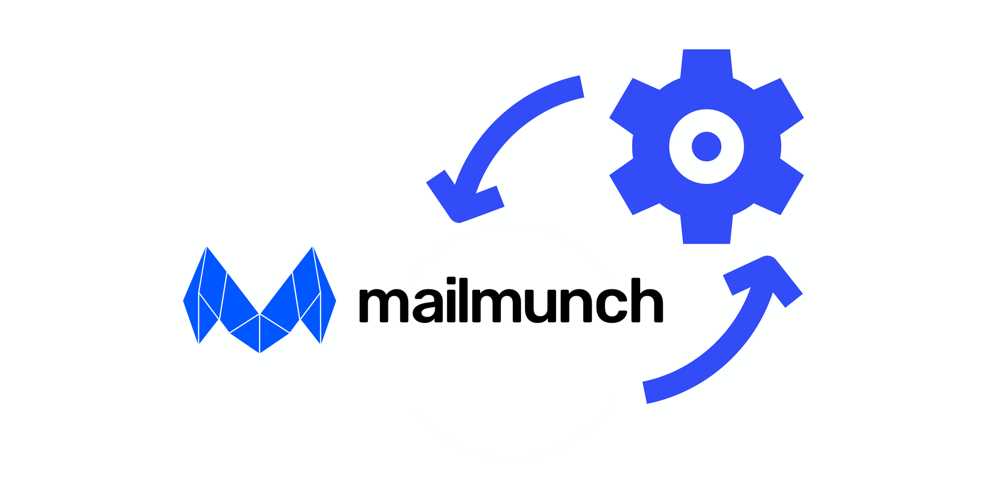 Mailmunch icon and a gear to tell its integrations on white background