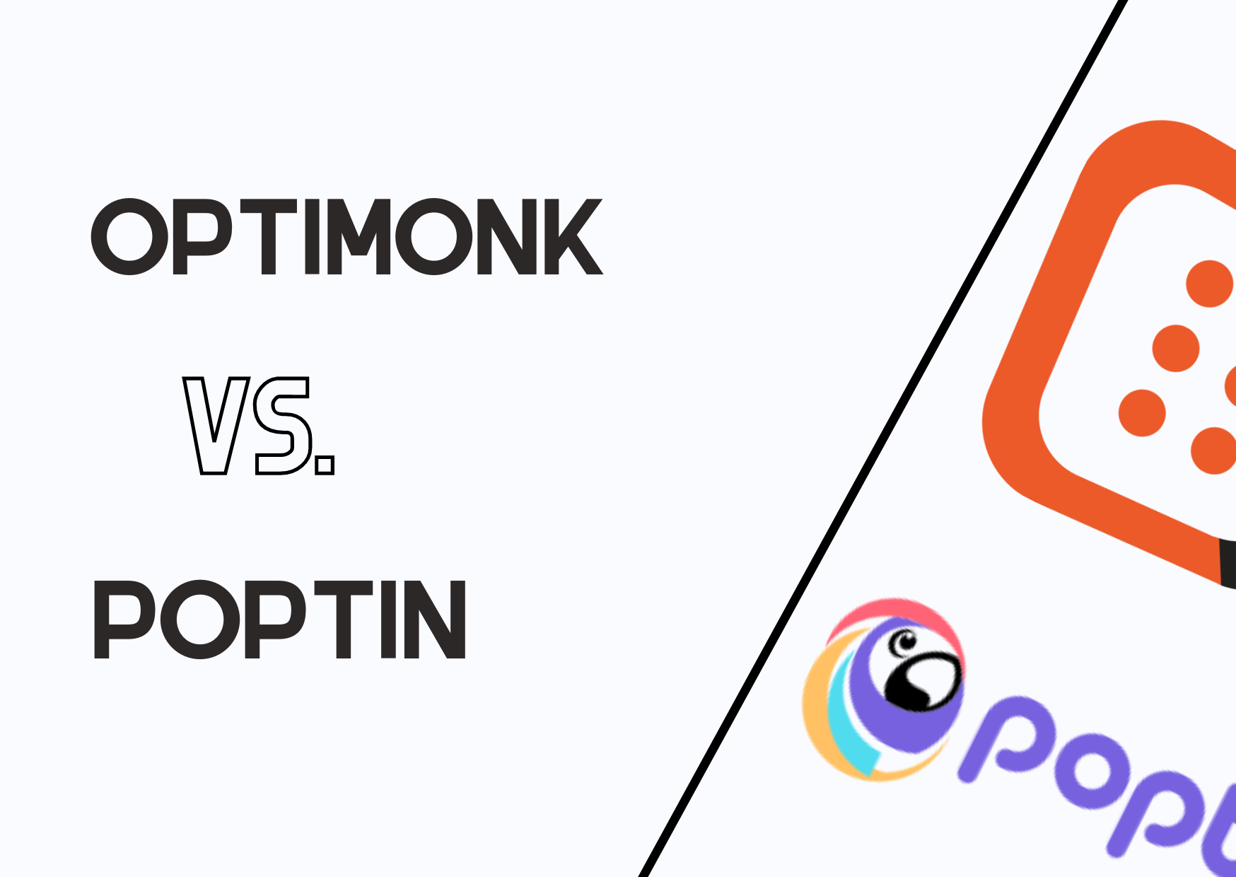 OptiMonk vs Poptin banner with their logos