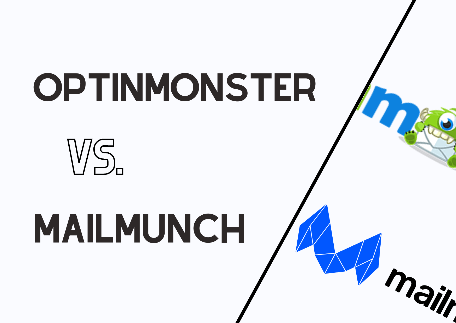 OptinMonster vs Mailmunch banner to compare and contrast the two popup builders 