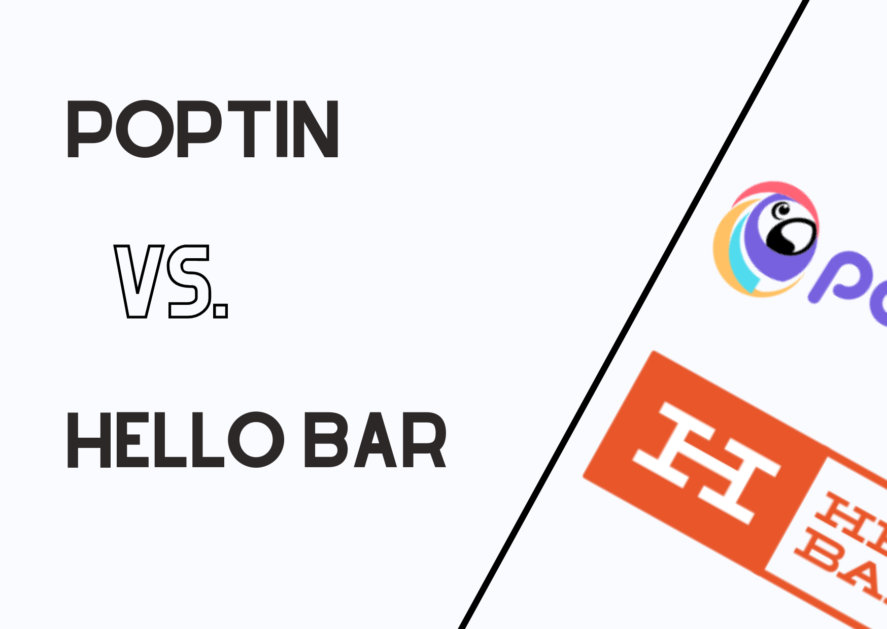 the banner of Poptin vs Hello Bar on a fair background