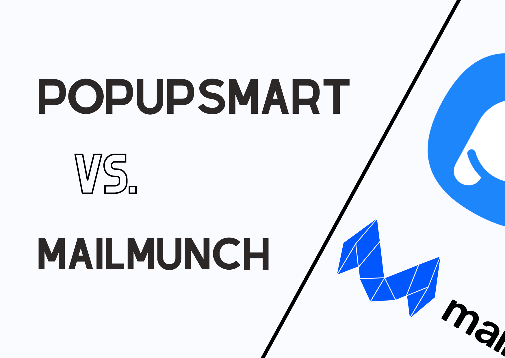 the logos of Popupsmart and Mailmunch with the title