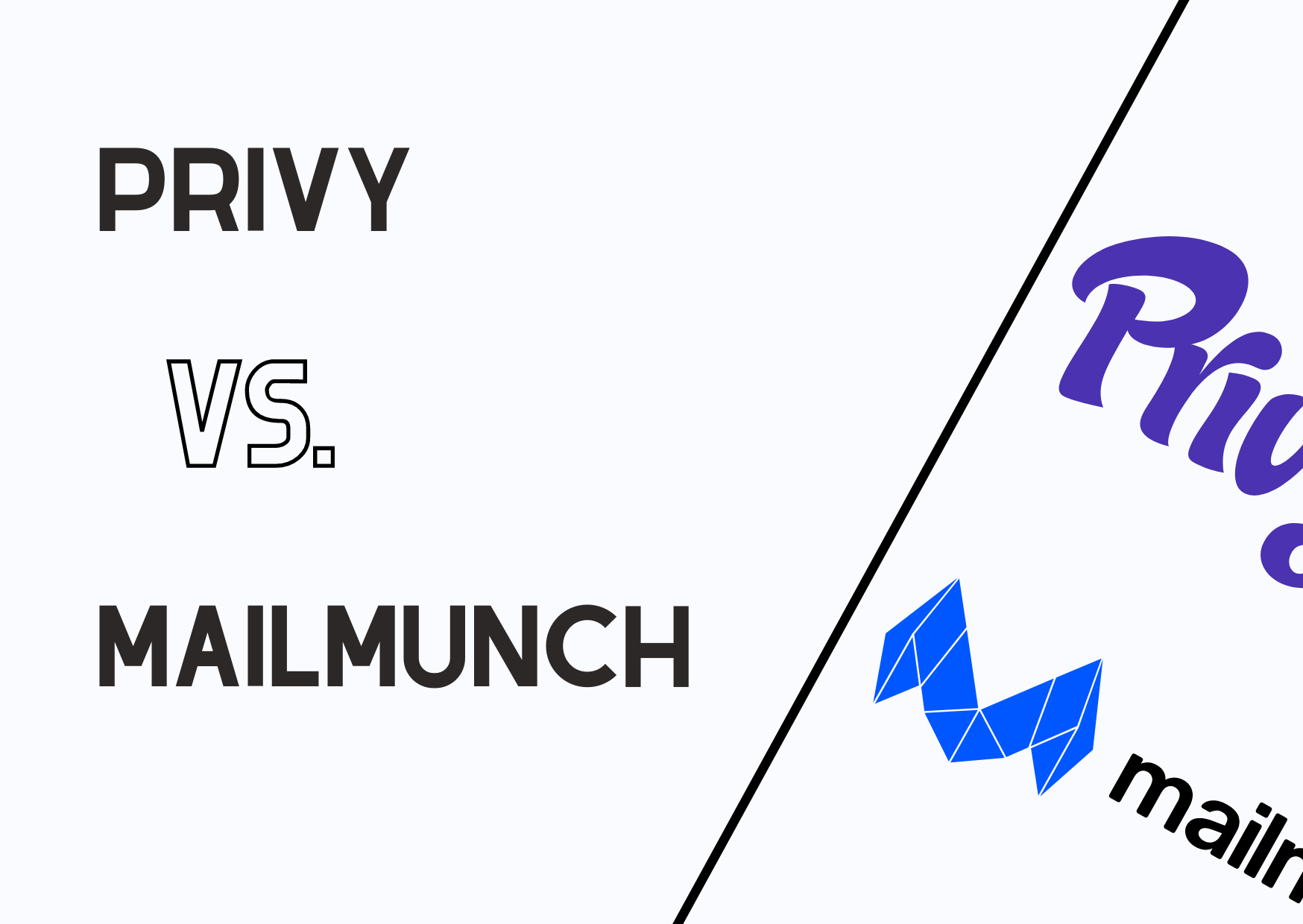 the banner of Privy vs Mailmunch on a fair blue background