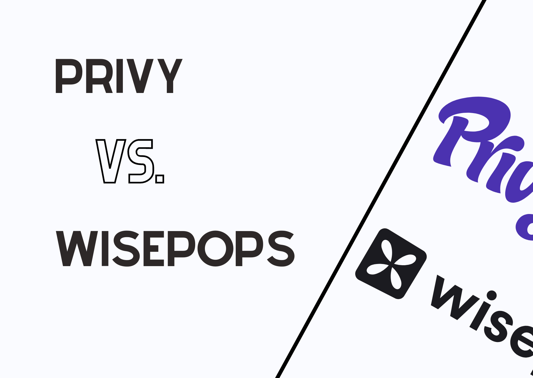 the banner of Privy and Wisepops comparison with details