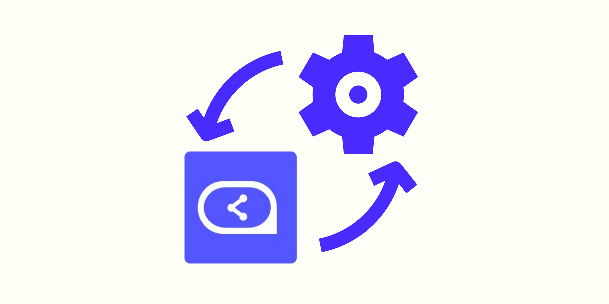 Sleeknote icon and a gear to tell the integrations of Sleeknote on fair background