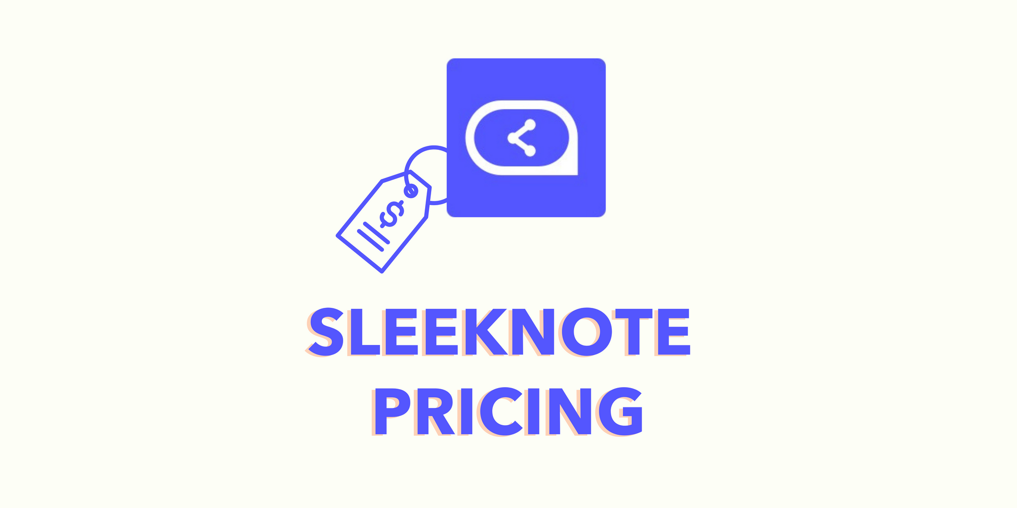 Sleeknote icon with price icon to emphasize the pricing of Sleeknote on fair background