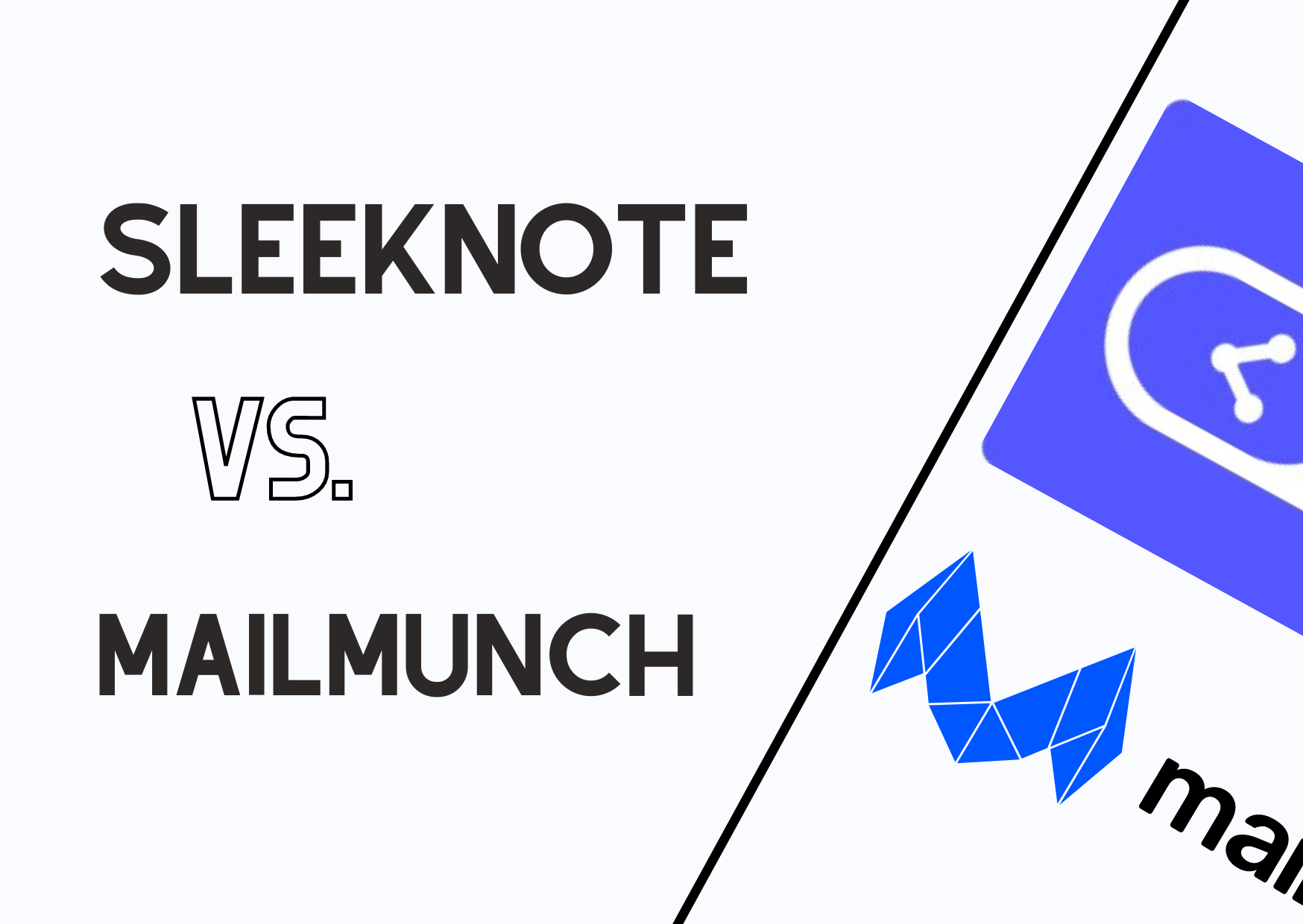 the comparison cover of Sleeknote and Mailmunch