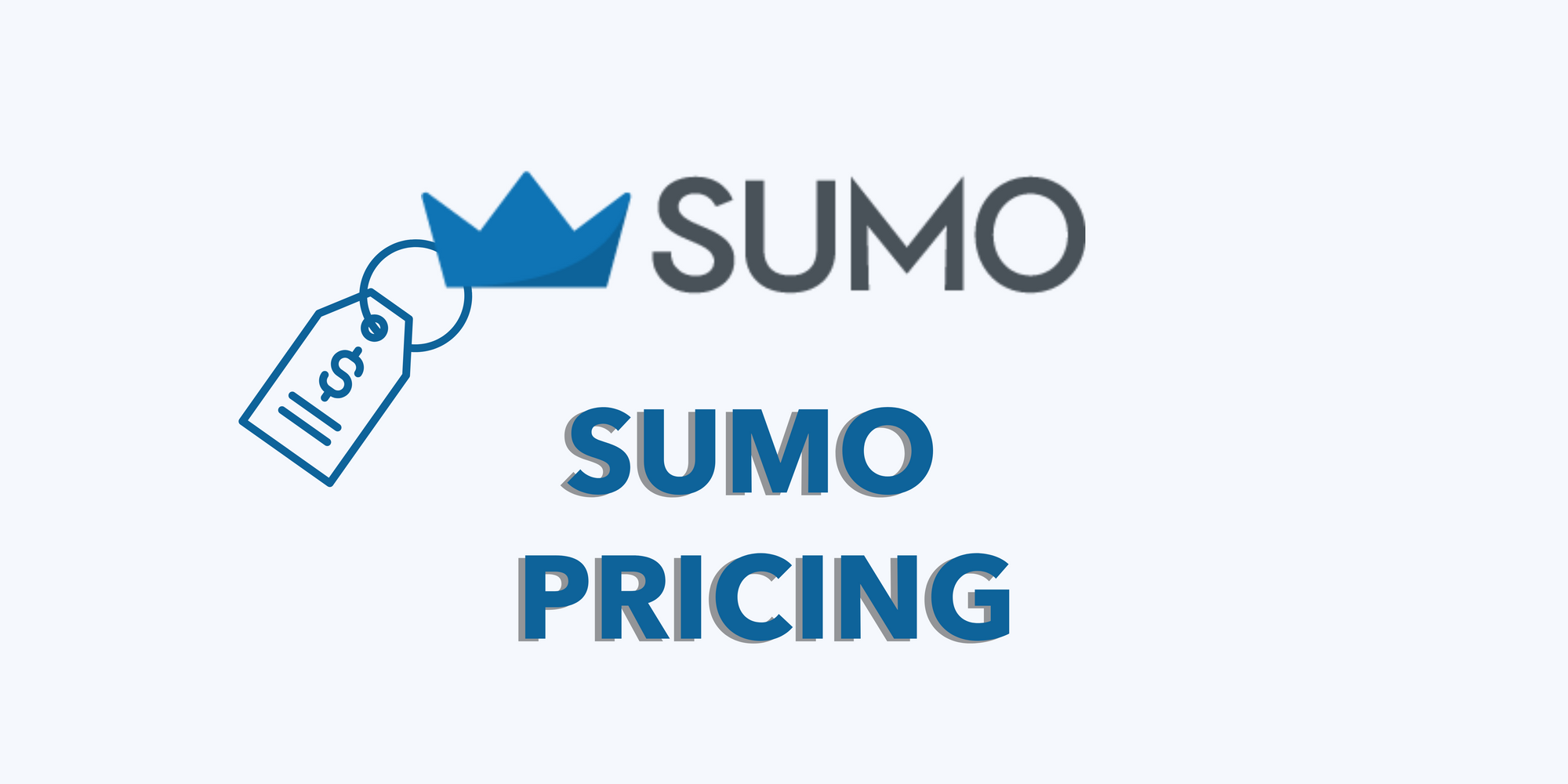 Sumo icon with price icon to emphasize the pricing plans on blue background