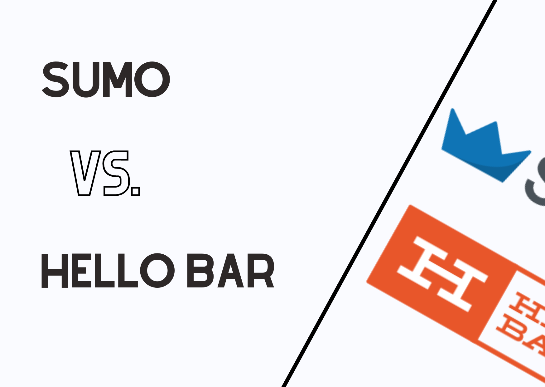 the comparison of Sumo vs Hello Bar banner