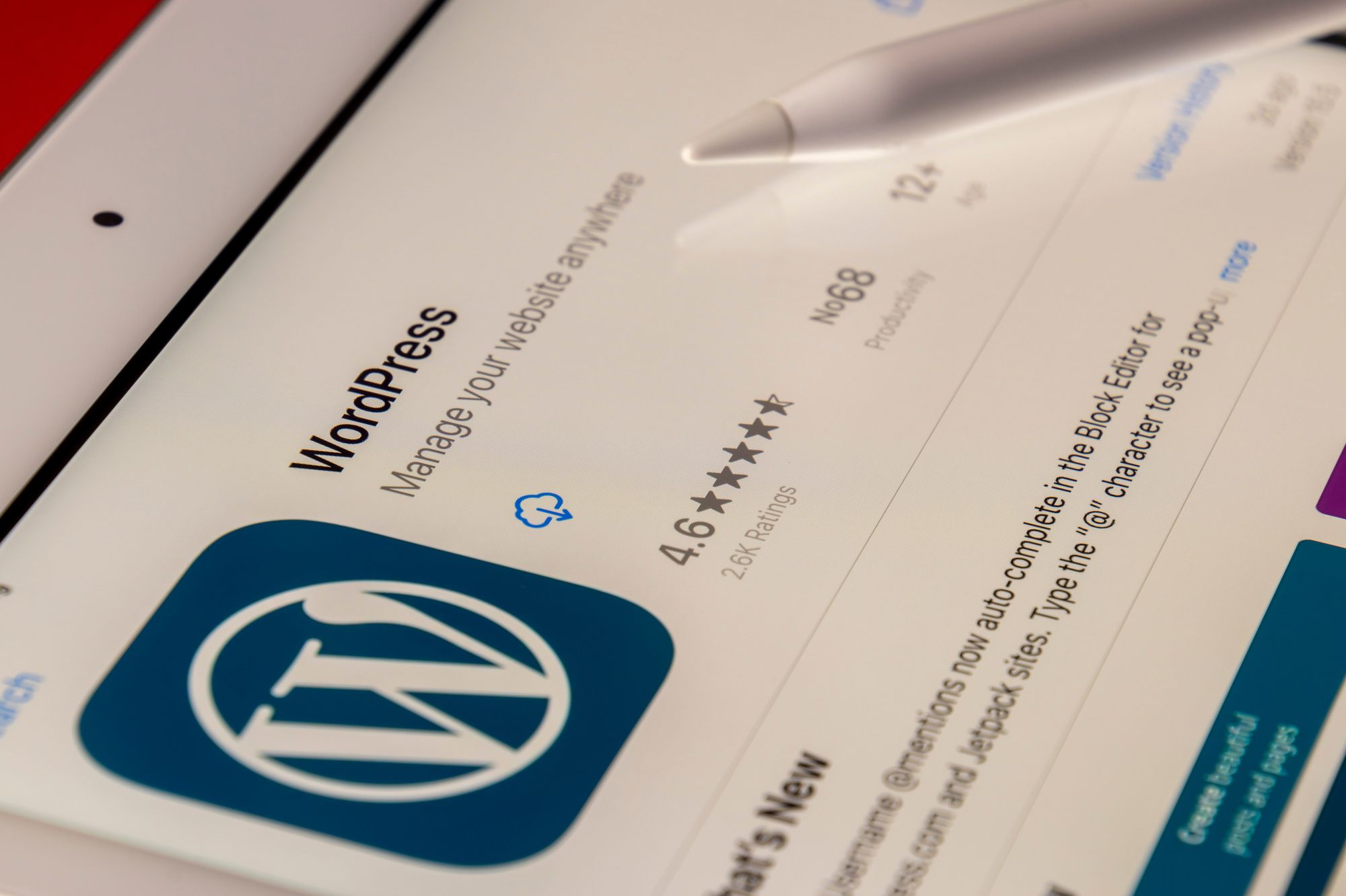 WordPress app on the AppStore