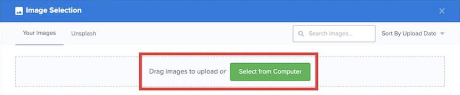 "Select from Computer" button under the Your Images tab