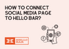 The cover of connecting social media page to Hello Bar with a phone with social media platforms and the Hello Bar logo