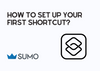 The cover of setting up first shortcut on Sumo with a shortcut icon and the Sumo logo