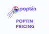 Poptin Pricing cover with the brand's logo, price tag and great headline