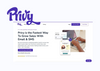 Homepage of Privy on a fair background