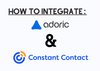 The cover of Adoric and Constant Contact integration with their logos and 'How to Integrate' title