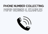 The cover of phone number collecting popup designs and examples on fair background with the icon of phone calling