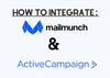 The cover of Mailmunch and ActiveCampaign integration with their logos and 'How to Integrate' title