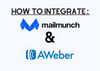 The cover of Mailmunch and AWeber integration with their logos and 'How to Integrate' title