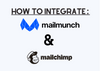 The cover of Mailmunch and Mailchimp integration with their logos and 'How to Integrate' title