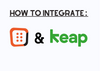 The cover of OptiMonk and Keap integration with their logos and 'How to Integrate' title