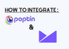 The cover of Poptin and Campaign Monitor integration with their logos and 'How to Integrate' title