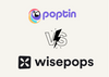 the cover of Poptin and Wisepops to compare the two popup builders in terms of their features and details