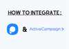 The cover of Popupsmart and ActiveCampaign integrations with their logos and 'How to Integrate' title