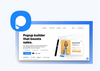 Homepage of Popupsmart on a blue background