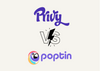 Privy and Poptin logos to compare the popup builders to know the details about them