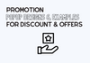 The cover of promotion popup designs and examples with the icon of hand and a star