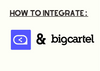 The cover of Sleeknote and BigCartel integrations with their logos and 'How to Integrate' title