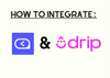 The cover of Sleeknote and Drip integrations with their logos and 'How to Integrate' title
