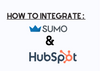 The cover of Sumo and HubSpot integration with their logos and 'How to Integrate' title