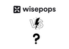 Wisepops logo, versus icon, question mark on a white background