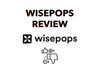 Wisepops review feature image with the logo, thumbs-up & thumbs-down, plus & minus 