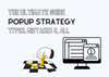 the cover of popup strategy with the title and icons related
